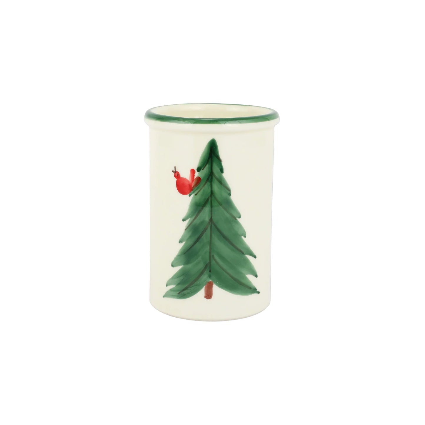 Vietri Old St. Nick Utensil Holder with Carrots
