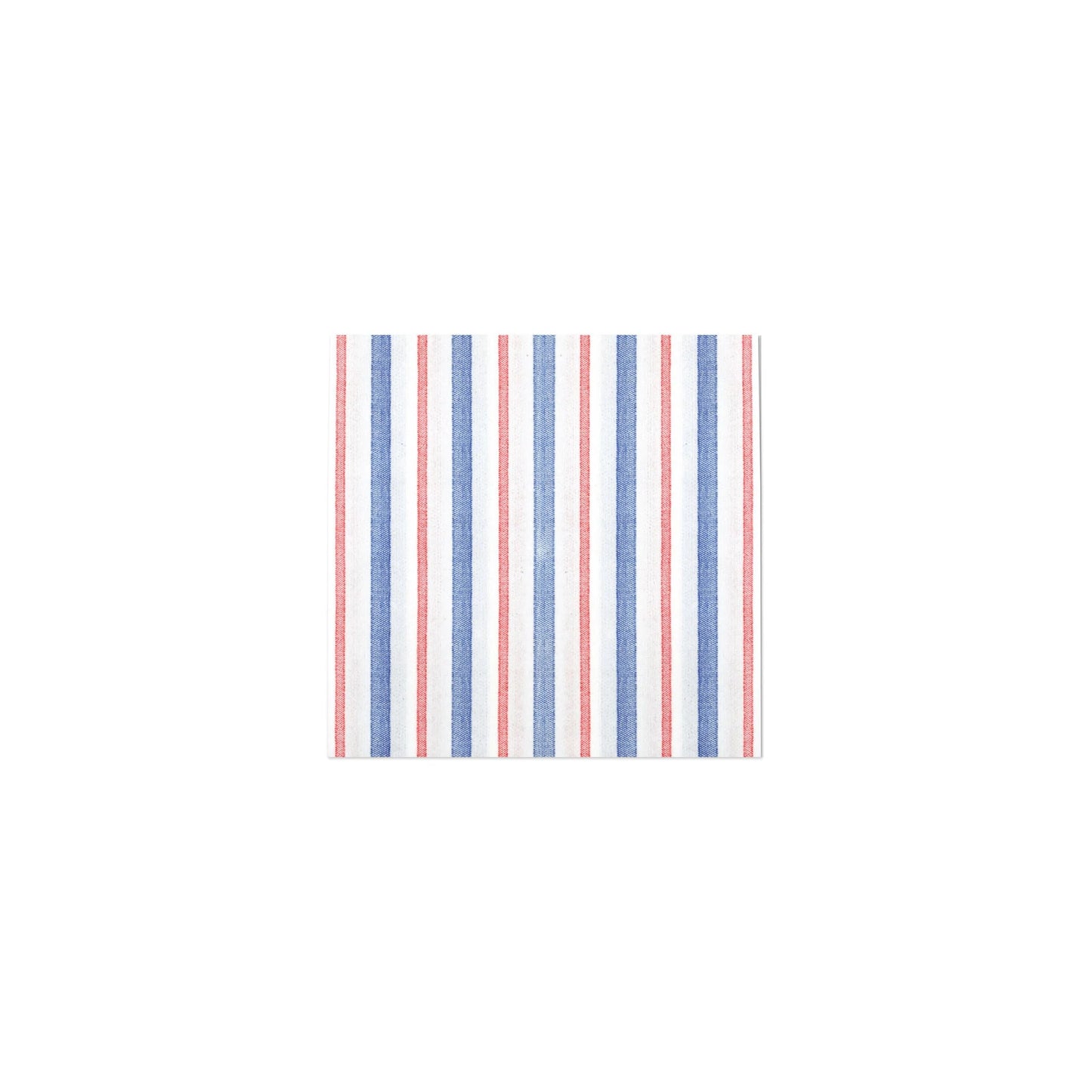 Vietri Papersoft Napkins Americana Stripe Cocktail Napkins, Pack Of 20