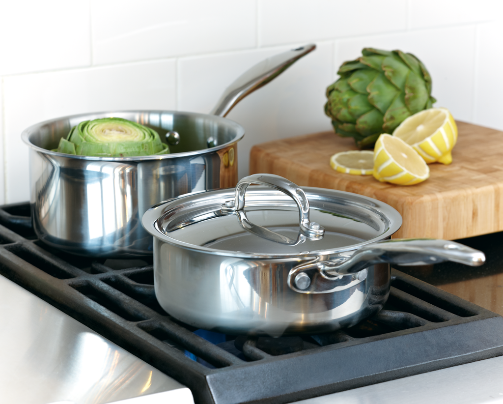 Heritage Steel Saucepan with Lid, 3 Qt