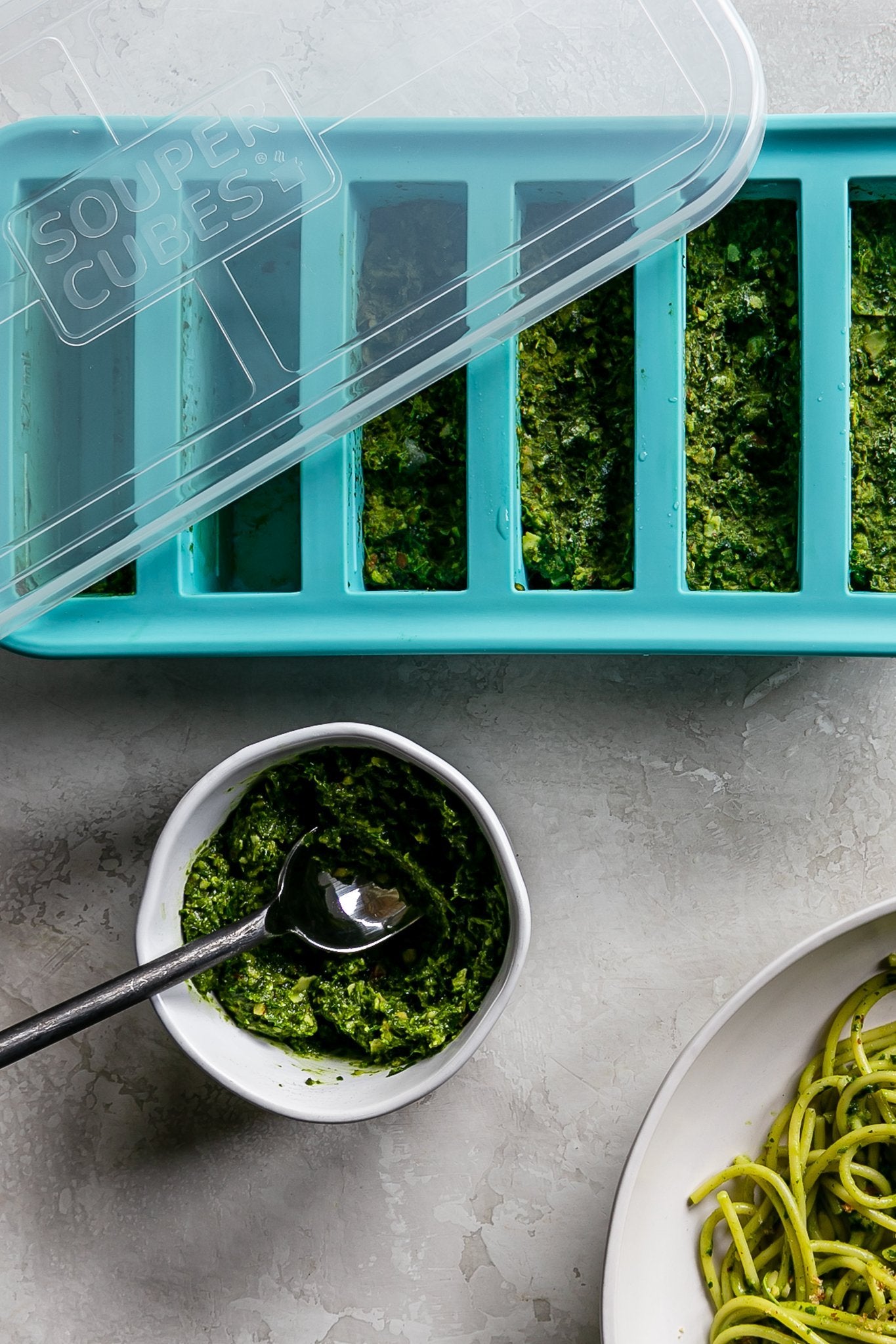 Souper Cubes Freezing Tray, 1/2 Cup, 2 Pack - Aqua