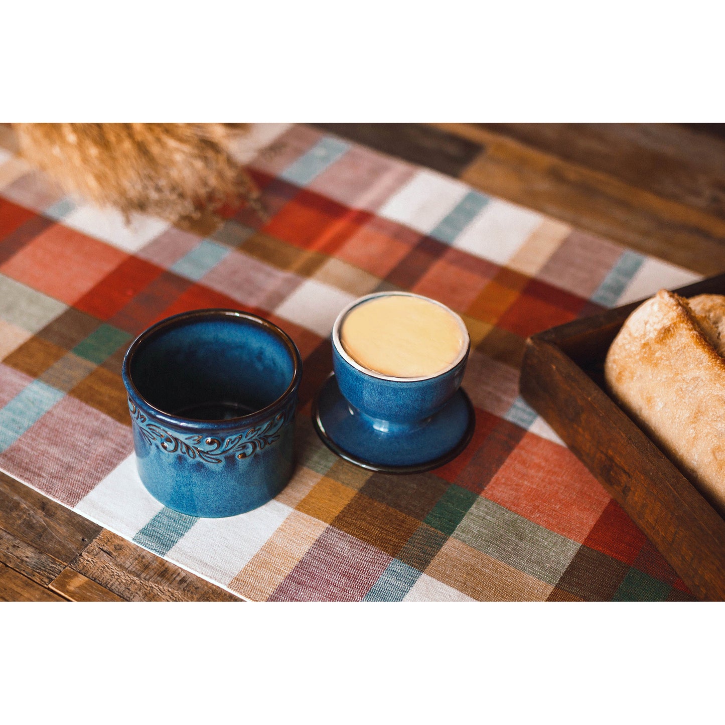 Butter Bell Crock Antique Denim Blue