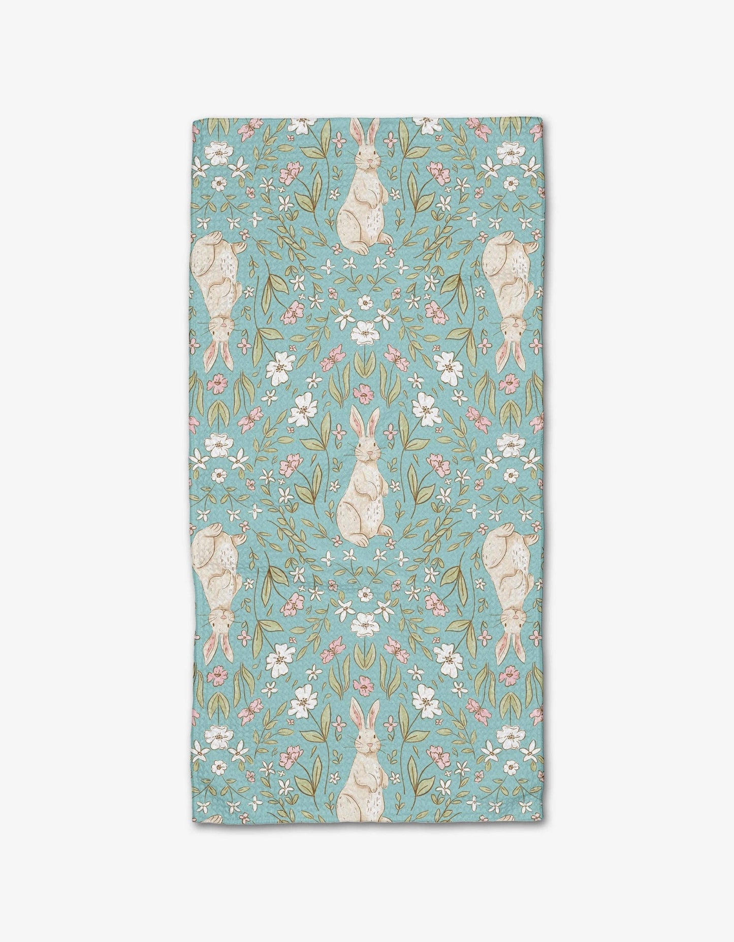 Geometry - Cottontail Florals Robins Egg Bar Towel