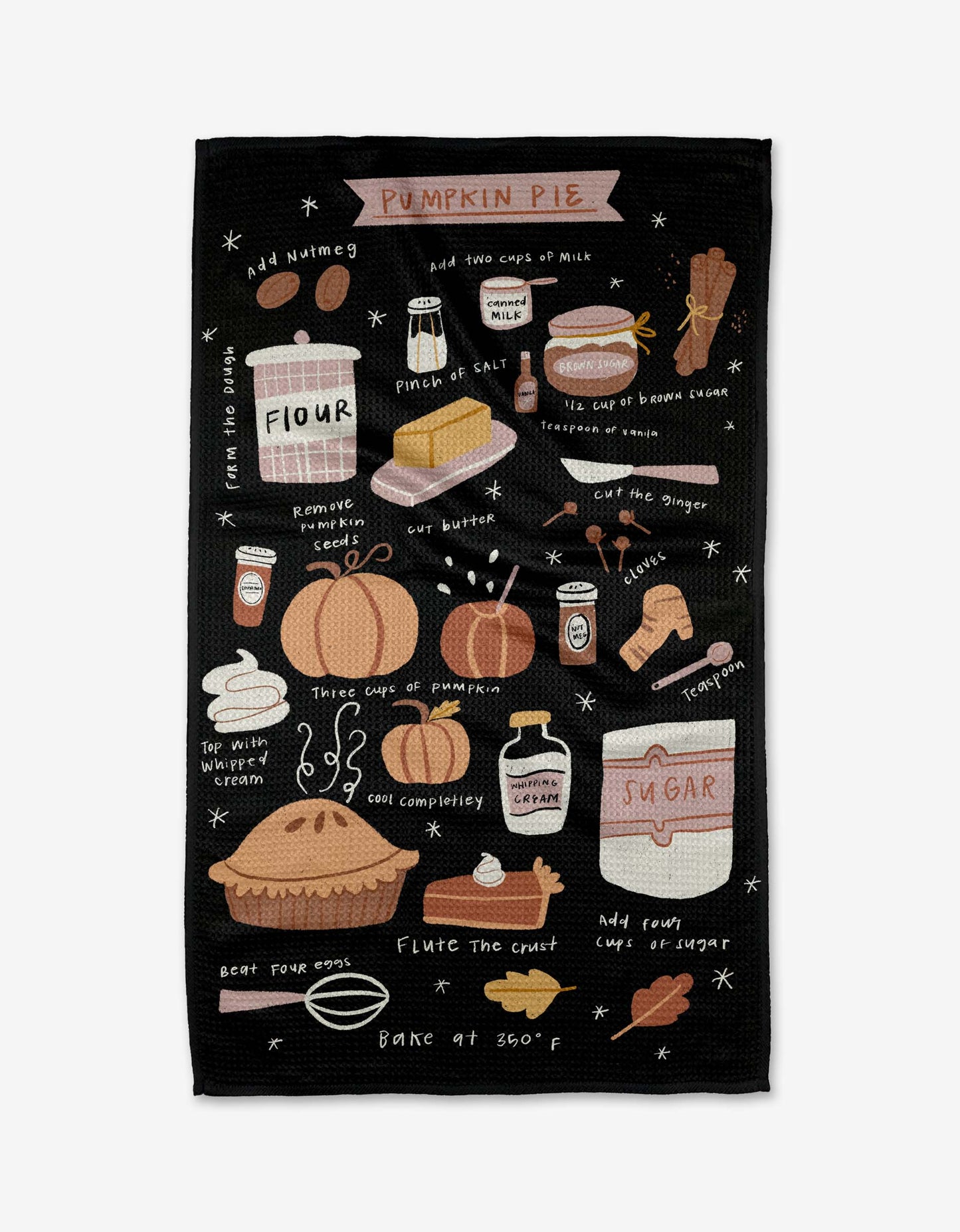 Geometry - Pumpkin Pie Tea Towel