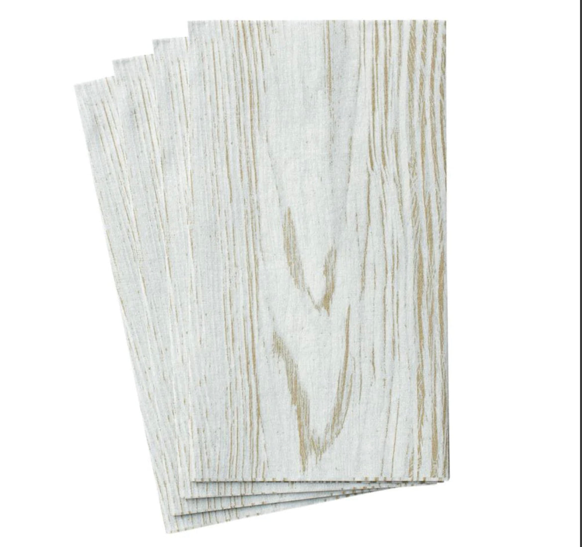 Caspari Faux Bois Birch Guest Towel Napkins, Set of 12