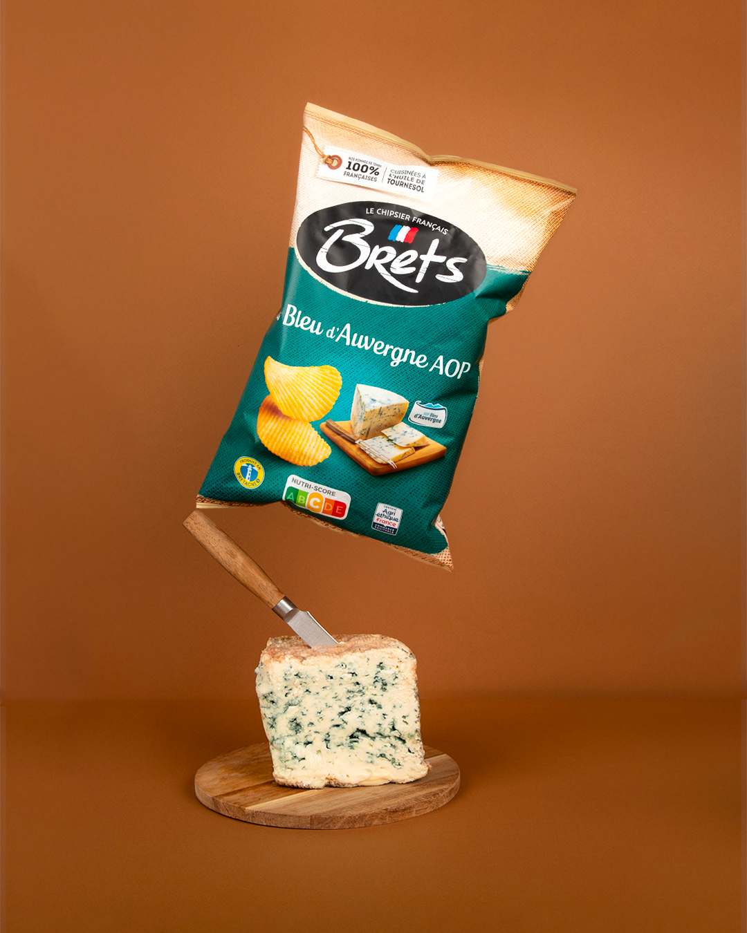 Brets Potato Chips Blue Cheese from Auvergne