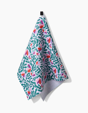 Geometry - Spring Wavy Leaves Tea Towel