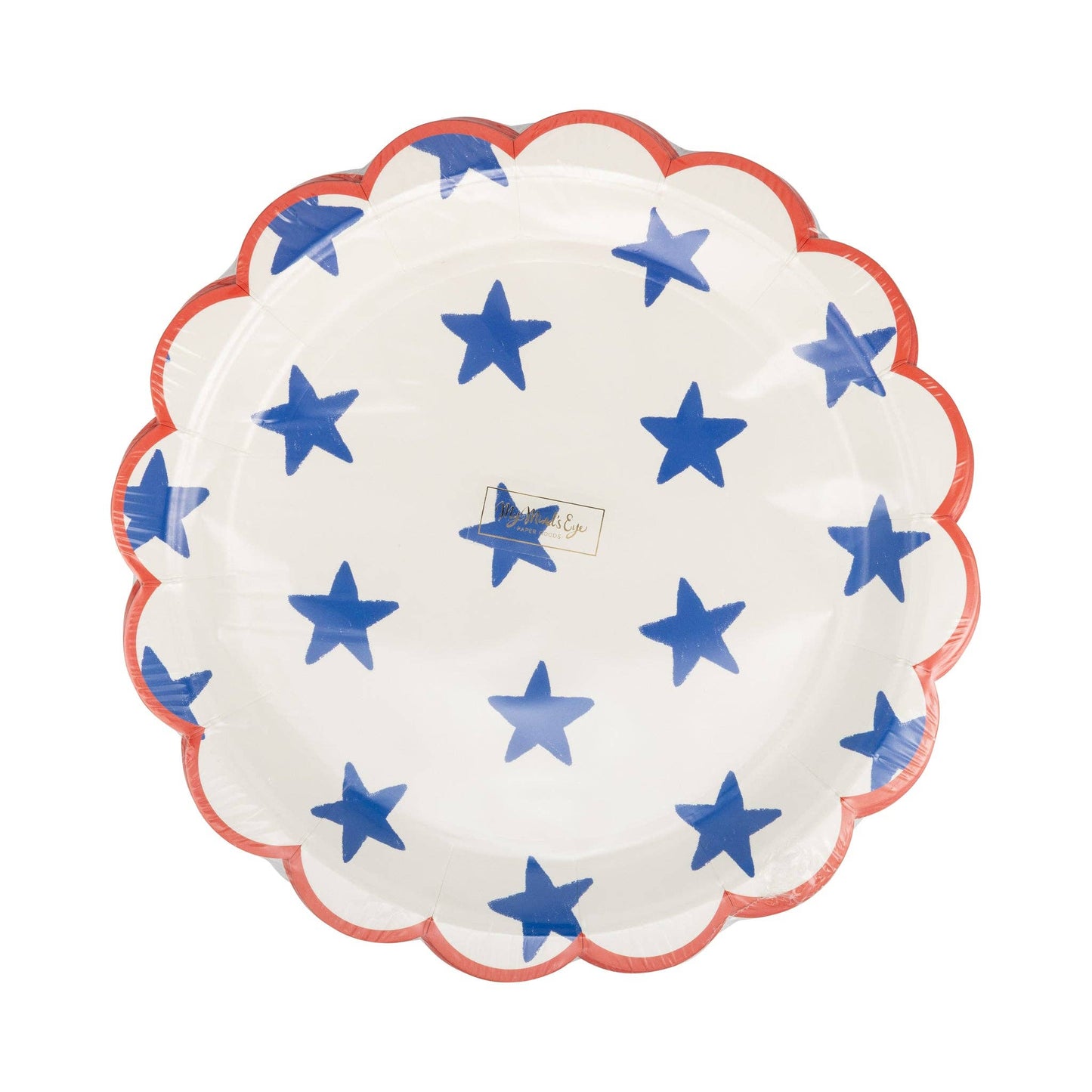 Blue Stars Paper Plate - 9"