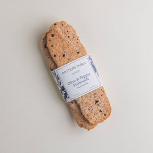 Potters Table - Cured Olive & Cracked Pepper Flatbreads