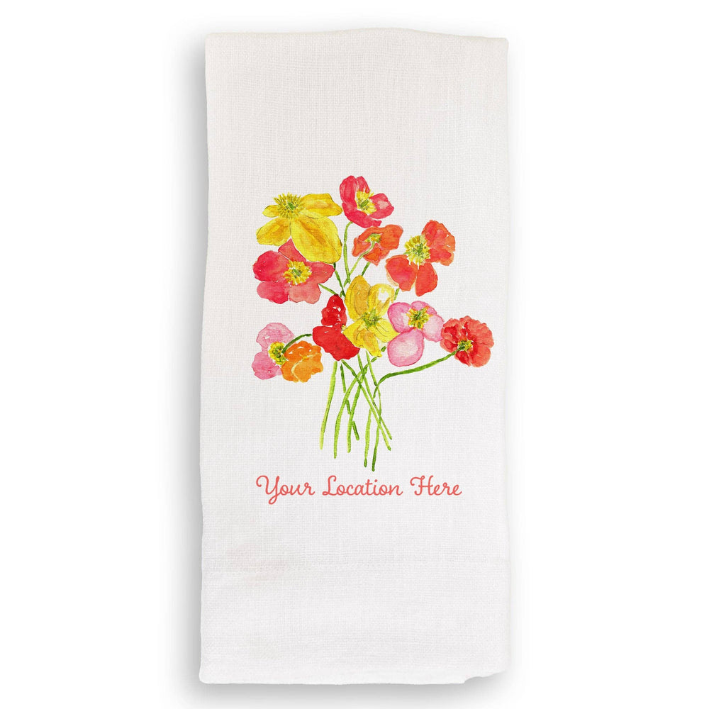 Colorful Poppies Nashville Dishtowel