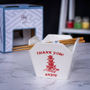 Urban Tokyo Takeout Box Serving Bowl With Chopsticks - Pagoda