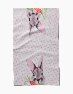 Geometry - Polka Dot Bunny Tea Towel