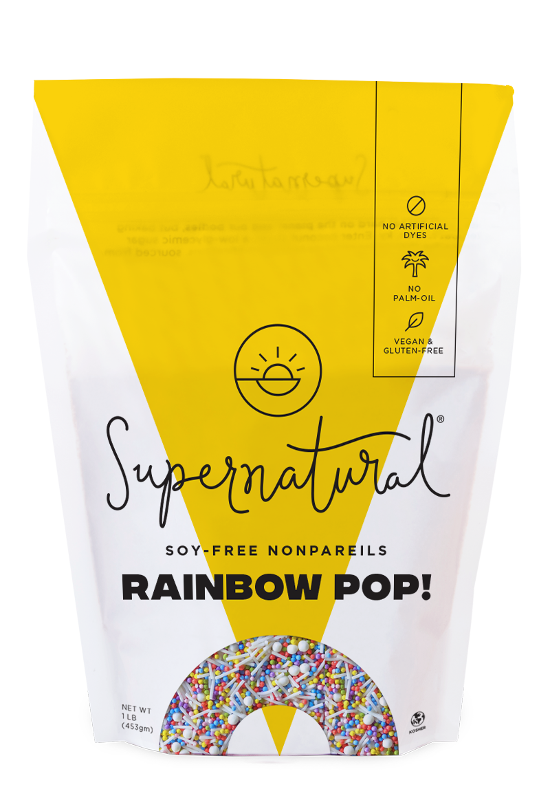 Supernatural Dye-Free Rainbow Pop! Nonpareil Sprinkles