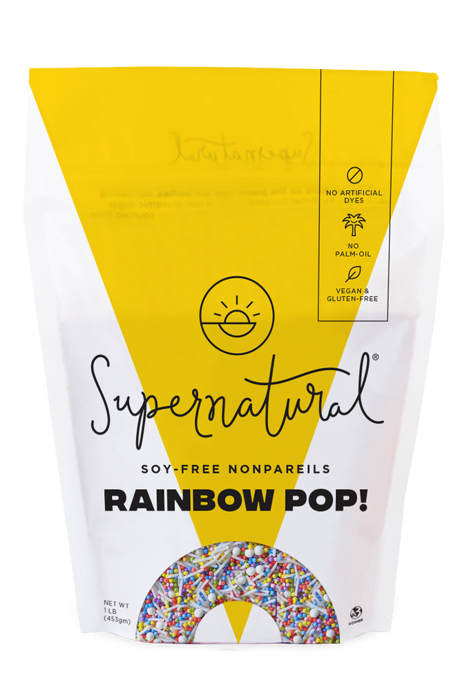Supernatural Dye-Free Rainbow Pop! Nonpareil Sprinkles