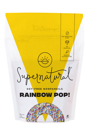 Supernatural Dye-Free Rainbow Pop! Nonpareil Sprinkles