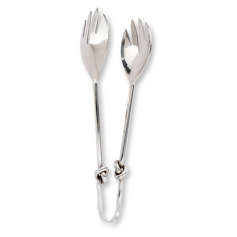 Knot Handle Salad Tongs, 10"