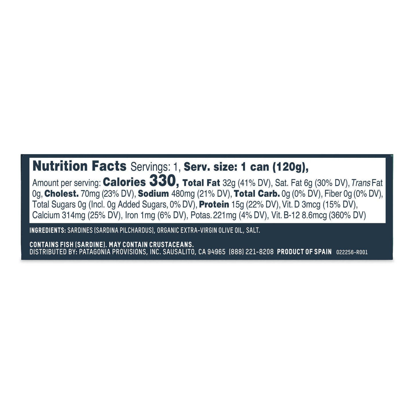 Patagonia Provisions Sardines in Olive Oil, 4.2 oz