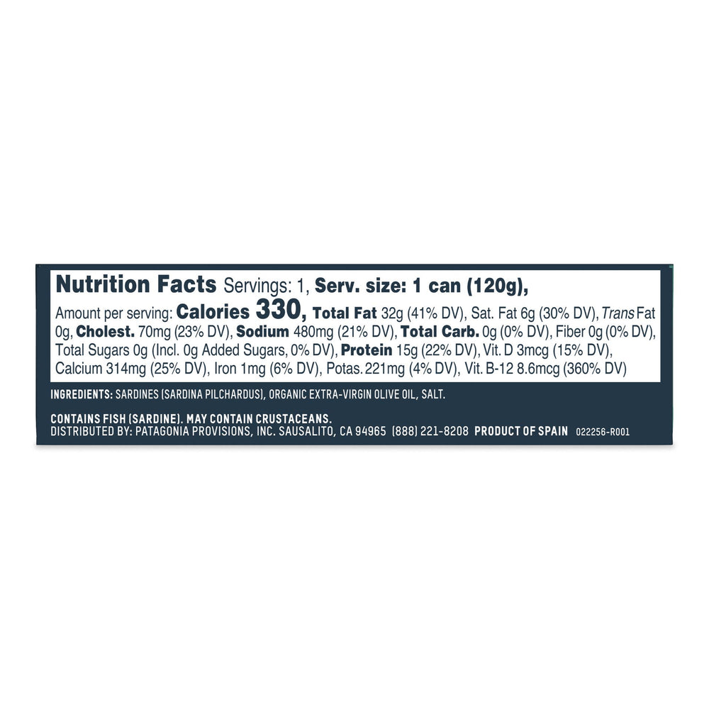 Patagonia Provisions Sardines in Olive Oil, 4.2 oz