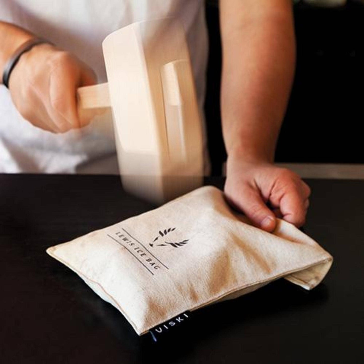 Professional Lewis Canvas Ice Bag and Beechwood Mallet