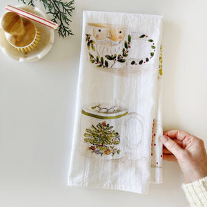 emily lex studio Christmas Mugs Tea Towel