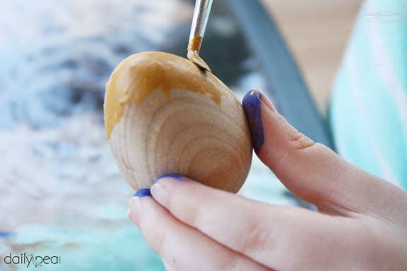 Natural Earth Paint Wooden Eggs Craft Kit