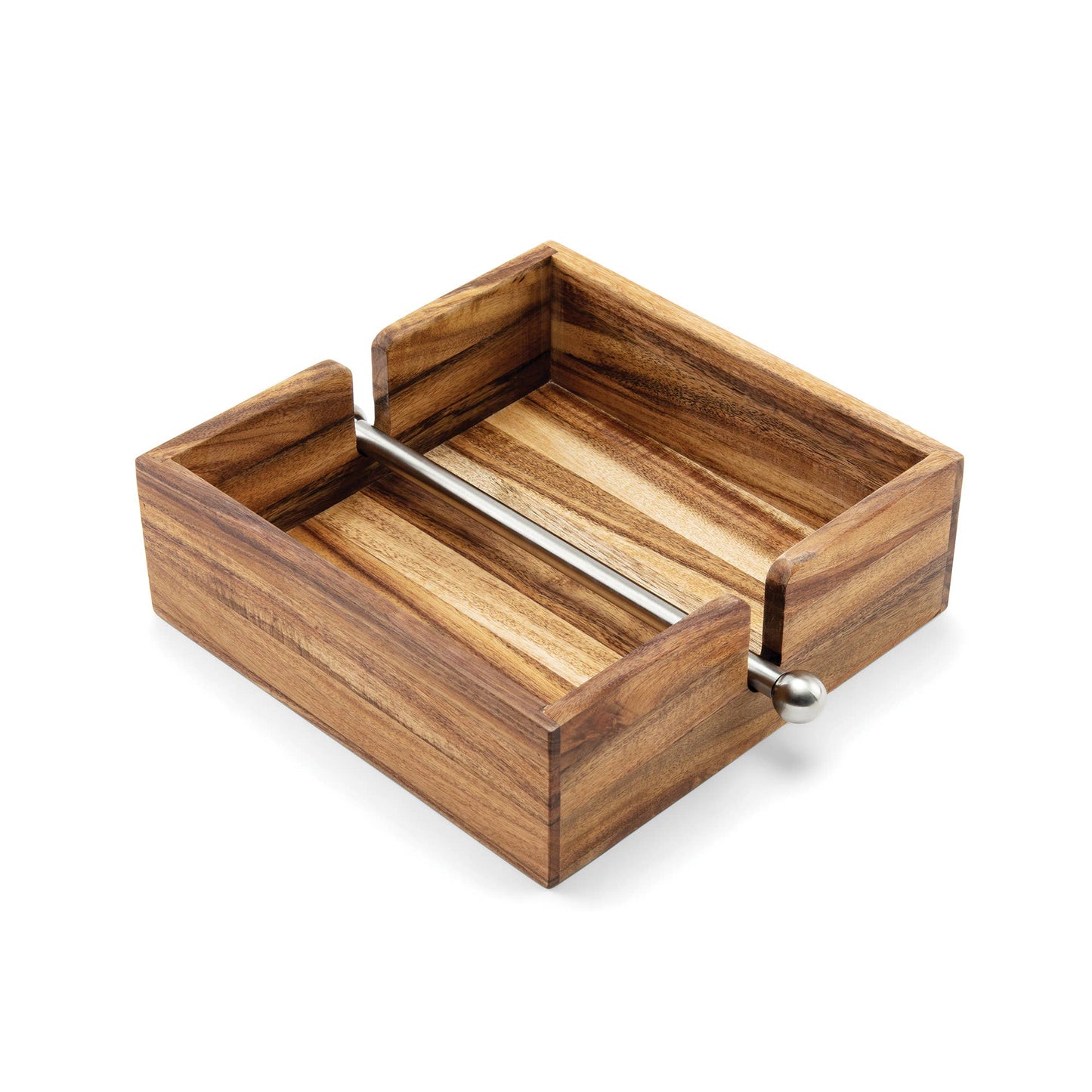 Gourmet Acacia Wood Napkin Holder, 7" x 7"