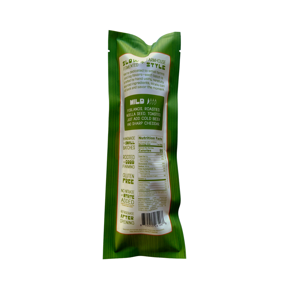 Short Creek Farm Poblano Salami