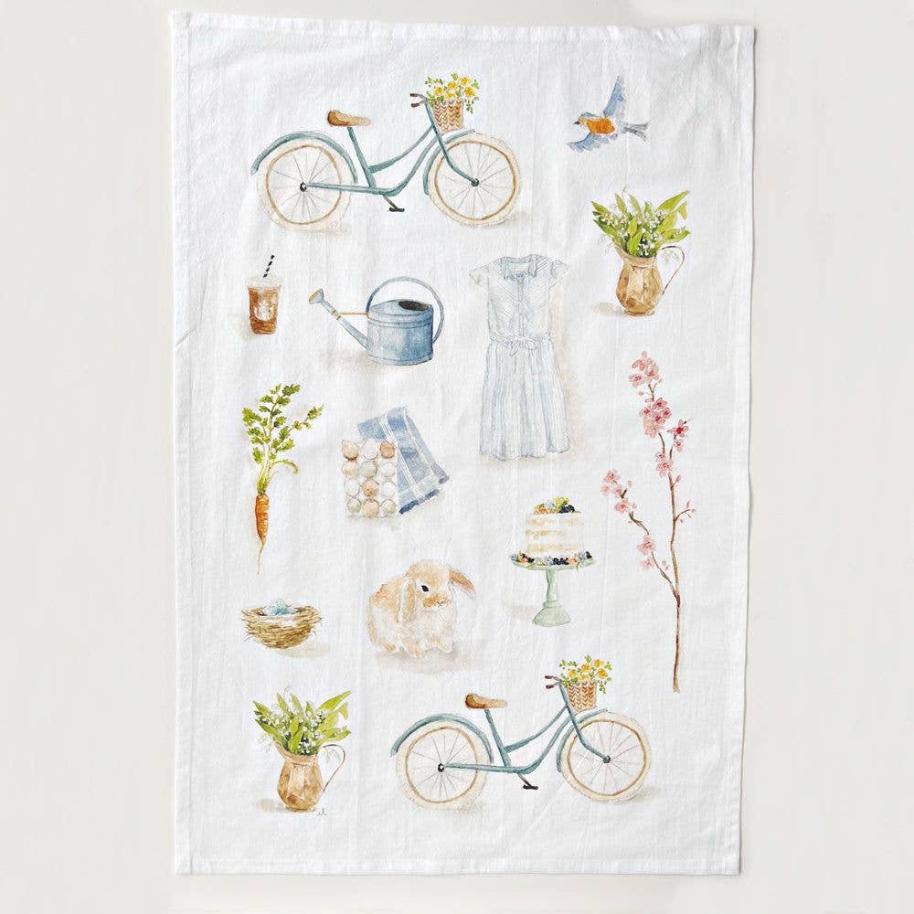 emily lex studio Springtime Tea Towel