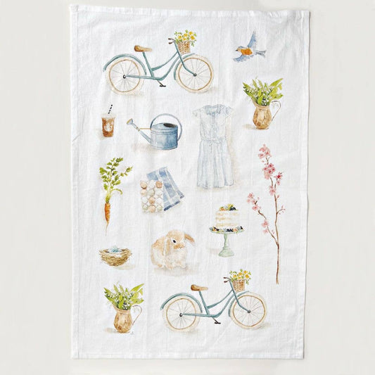 emily lex studio Springtime Tea Towel