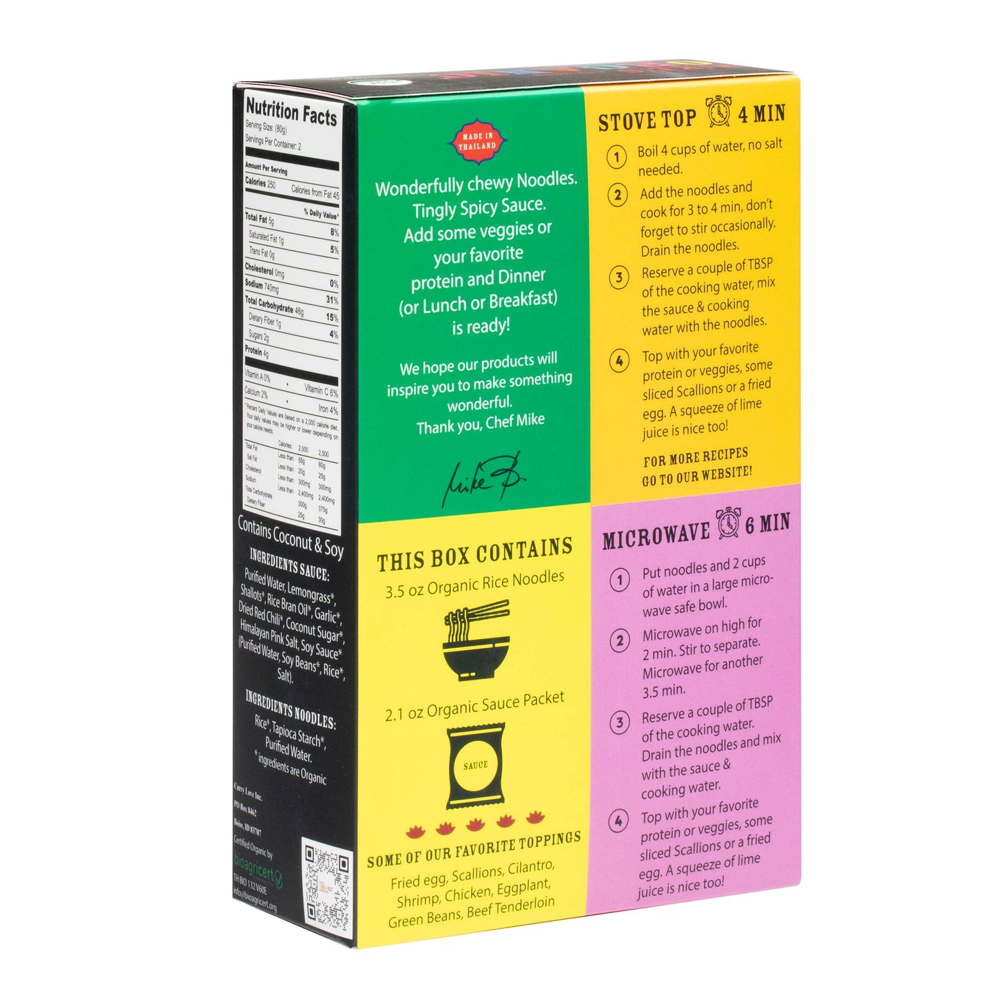 Mike's Organic Curry Love Lemongrass & Garlic Sauce Noodle Kit