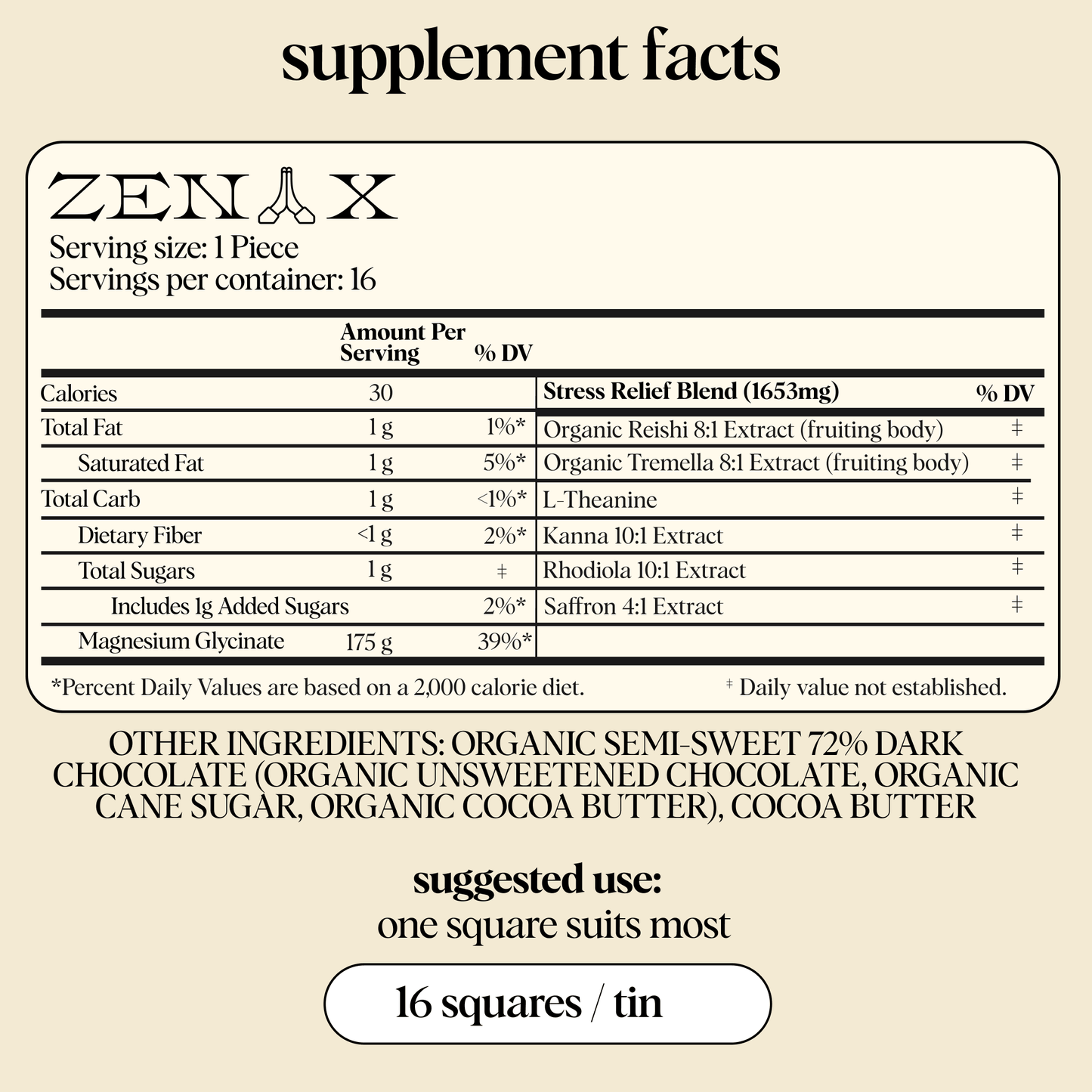 Alice Mushrooms Zen-X Mushroom Chocolate for Stress Relief