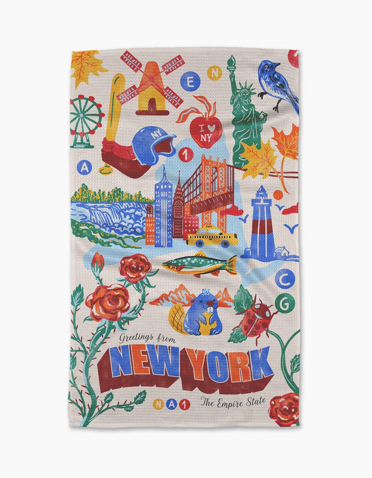 Geometry - Greetings From New York Tea Towel