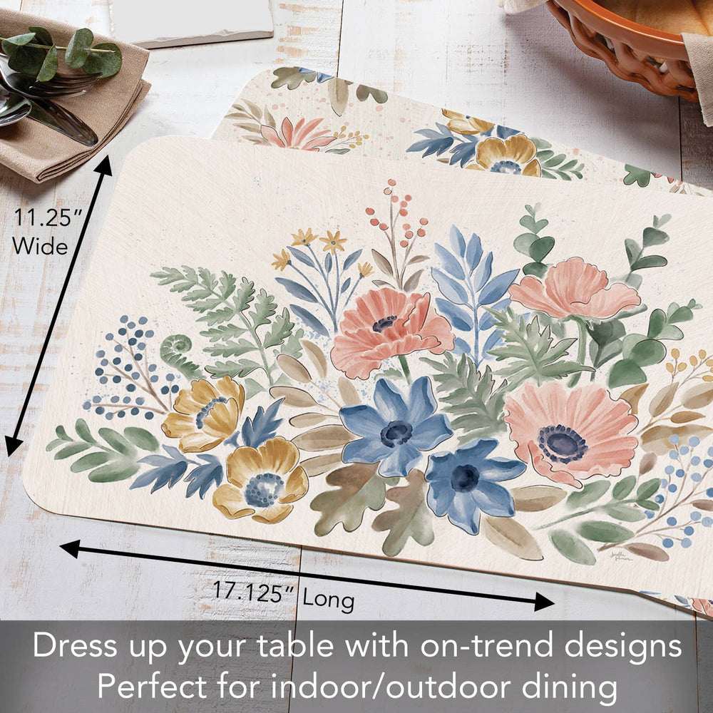 Botanical Blend Reversible Rectangular Plastic Placemat