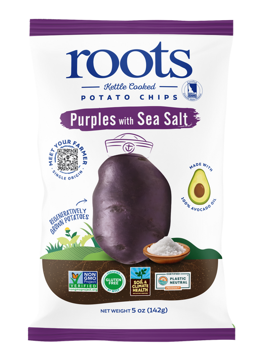 Roots Potato Chips Purples with Sea Salt Kettle Potato Chips, 5oz