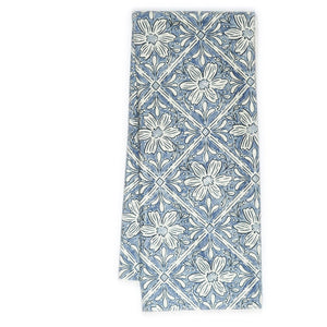 Once Again Home Anywhere  Reversible Towel - Jen Owens Fabrique Majolica Blue