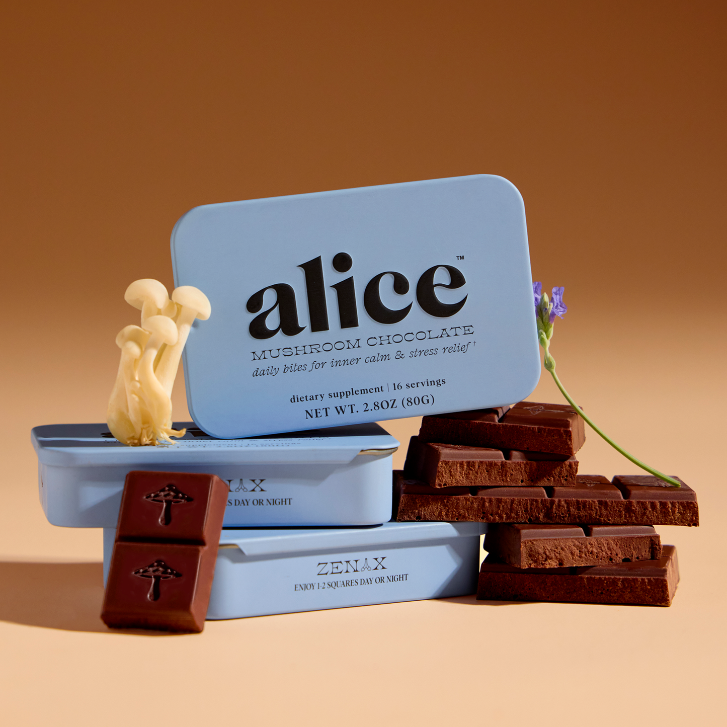 Alice Mushrooms Zen-X Mushroom Chocolate for Stress Relief