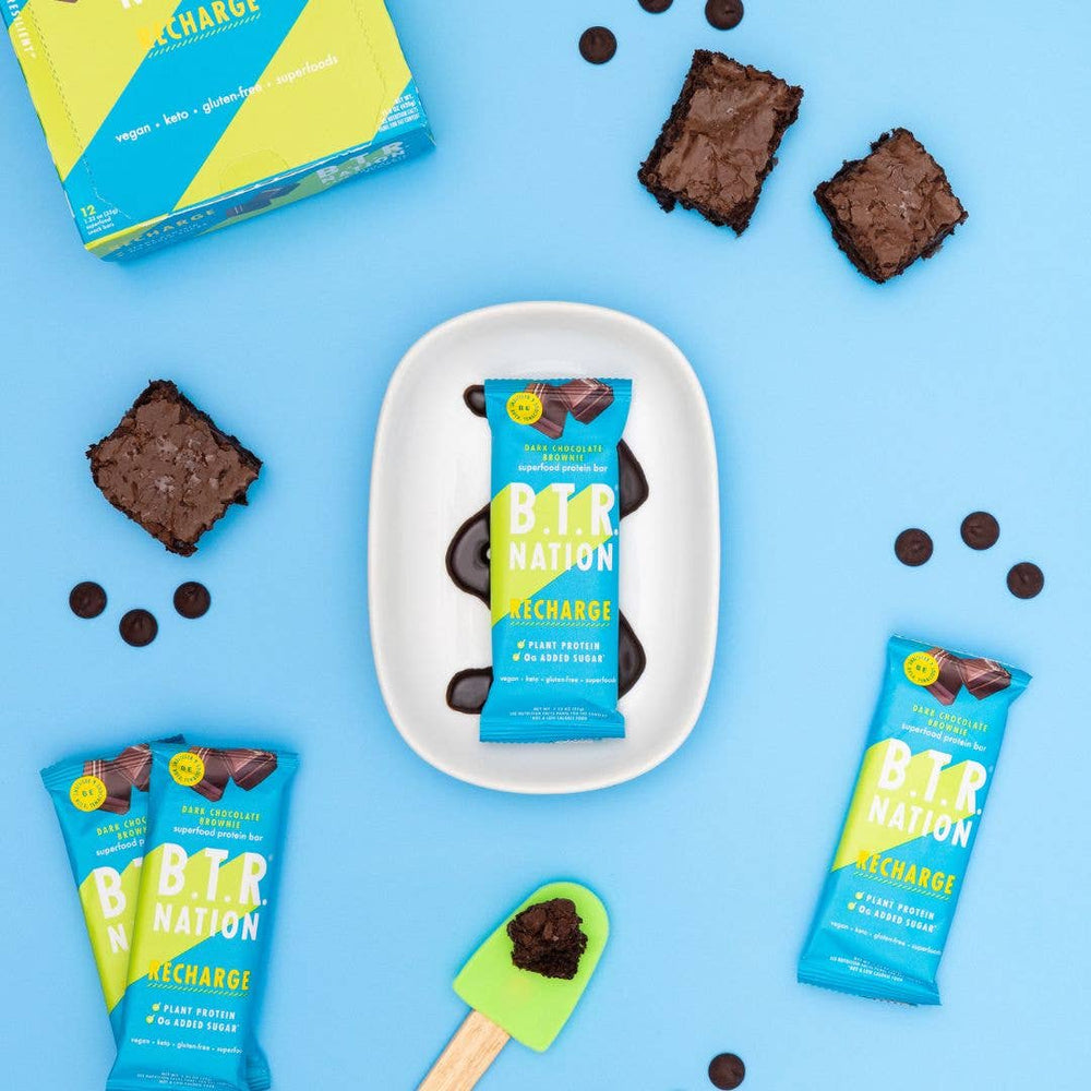 B.T.R. Bar Dark Chocolate Brownie Superfood Nut Butter Bar
