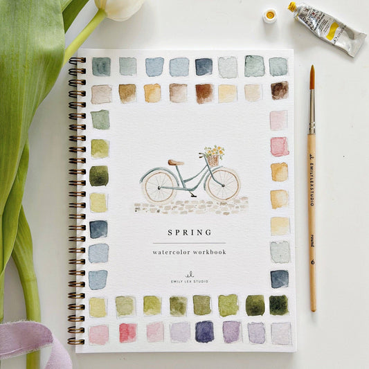 emily lex studio Spring Watercolor Workbook
