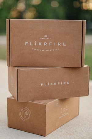 FLIKRFIRE® Table Top Fireplace: Silver