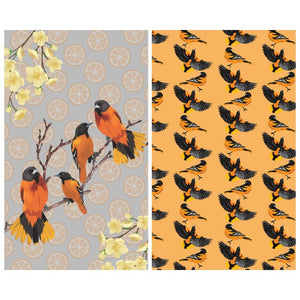 Buzzee - Oriole - Dual Sided Tea Towel - Kitchen & Hand Towel