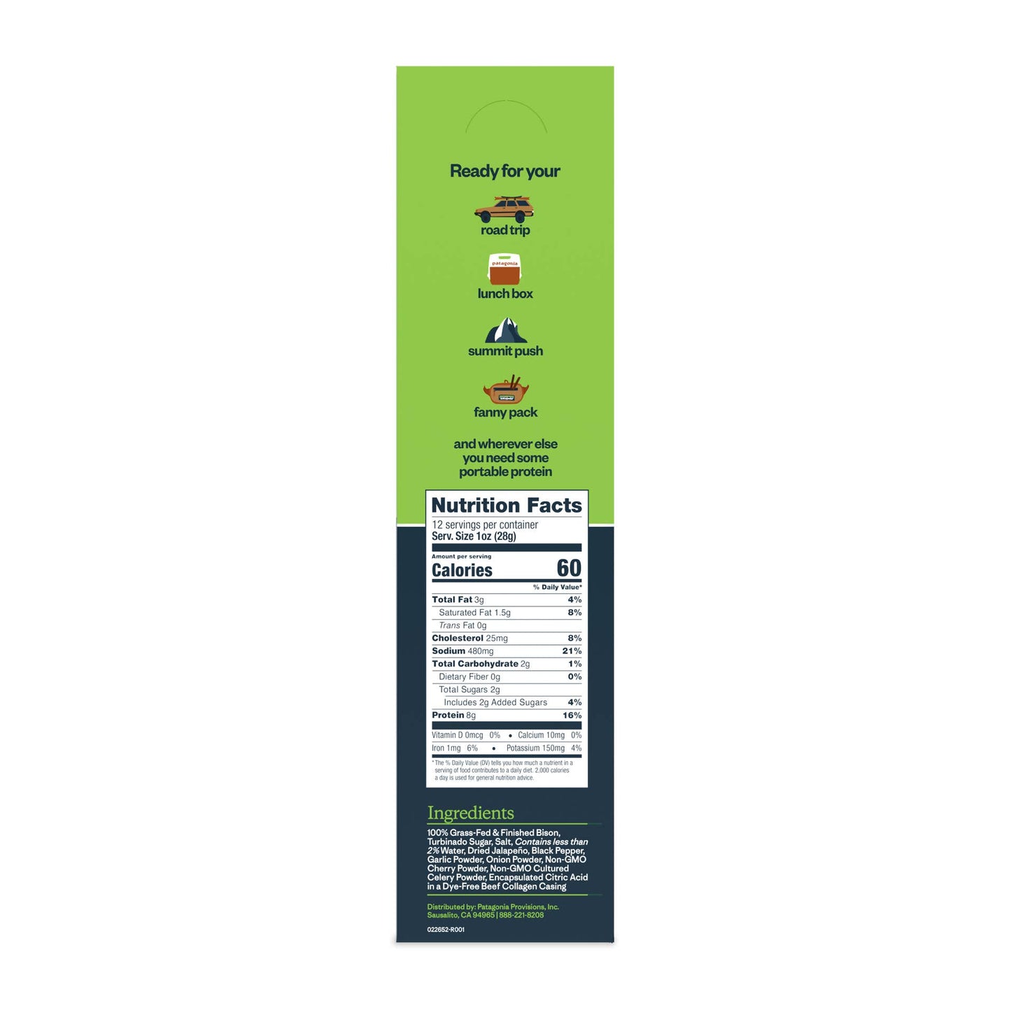 Patagonia Provisions Bison Sticks - Jalapeño