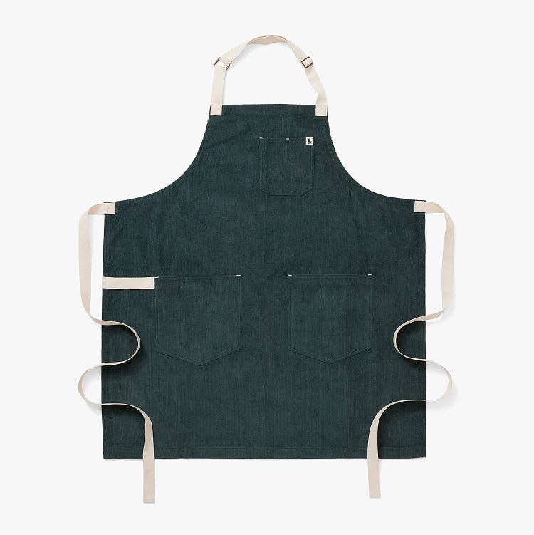 Hedley & Bennett - The Corduroy Essential Apron - Conifer Green