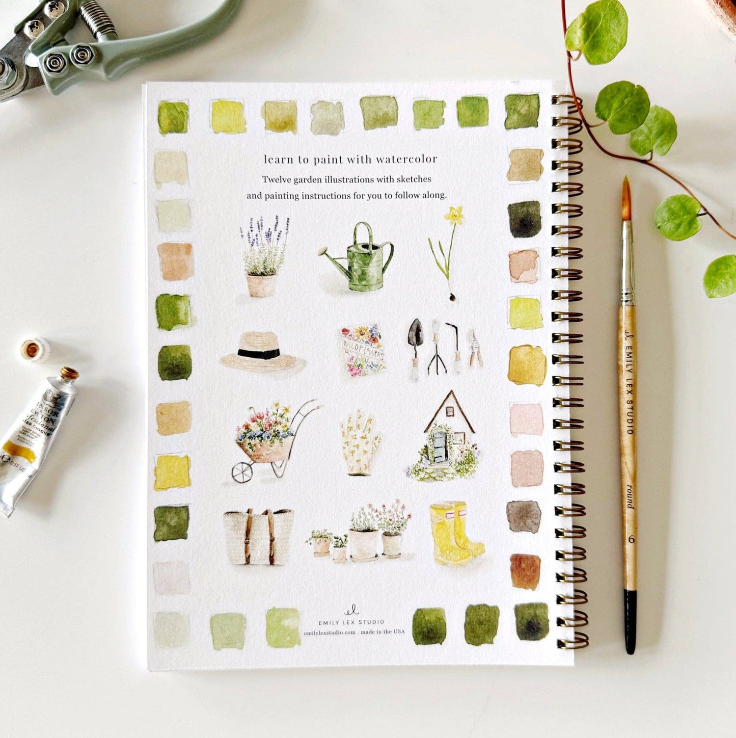 emily lex studio Garden Watercolor Workbook