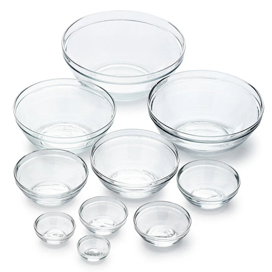 Le Gigogne® Stackable Clear Bowl Set, Set Of 10