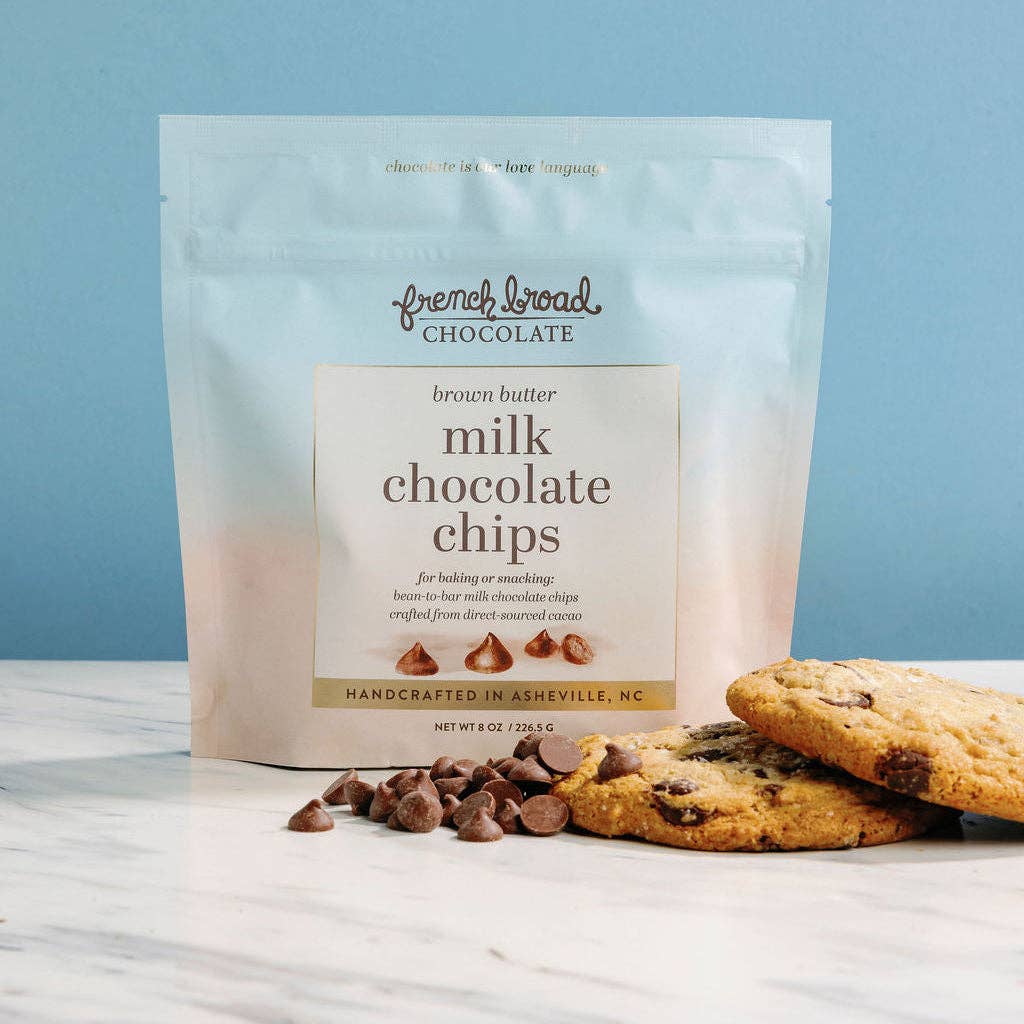 French Broad Chocolate Brown Butter Milk Chocolate Chips, 8oz