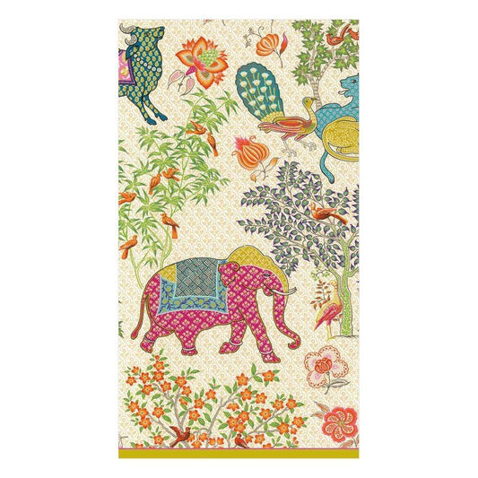 Caspari Le Jardin de Mysore Guest Towel Napkins, Set of 15