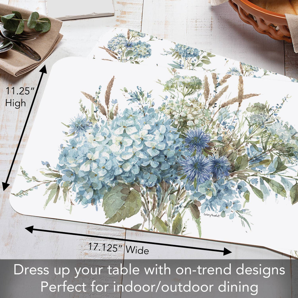 Bohemian Blue Reversible Rectangular Plastic Placemat