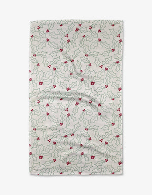 Geometry - Merry Holly Tea Towel