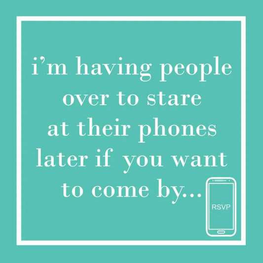 Their Phones Beverage Napkin
