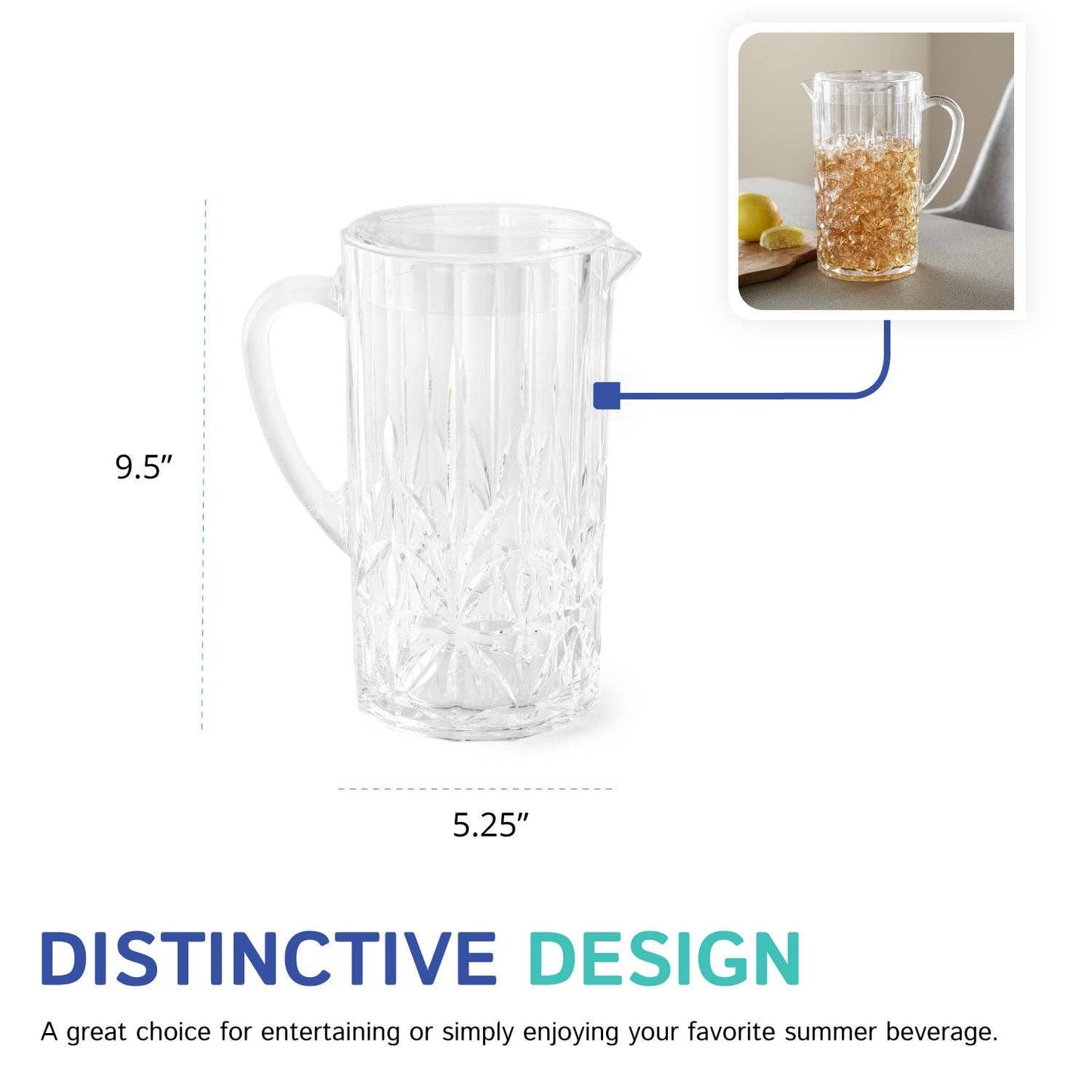 Royal Carved Pitcher, 2.5Qt