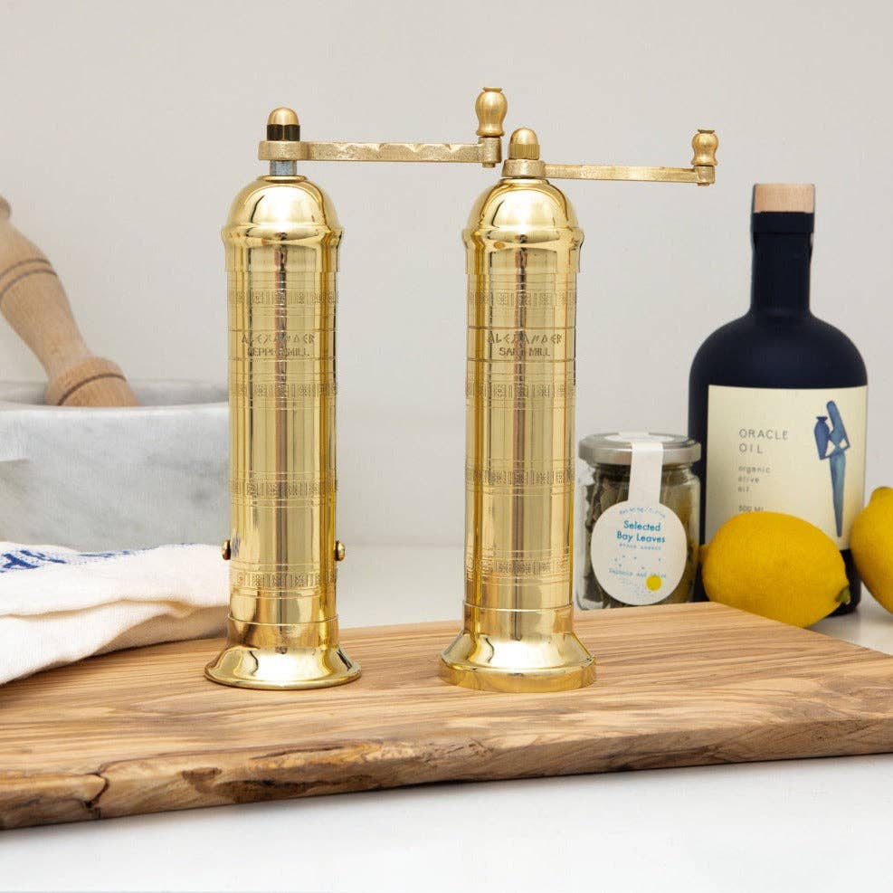 The Original Brass Greek Salt Mill, 8”